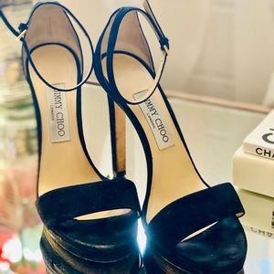 Beautiful Black Velvet Jimmy Choo Stiletto Heels